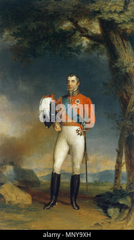 Porträt von Herzog von Wellington. Arthur Wellesley, 1. Herzog von Wellington (1769-1852) Er stieg in den Napoleonischen Kriegen, schließlich den Rang eines Feldmarschalls. 1829. 1255 Wellington von Daw Stockfoto