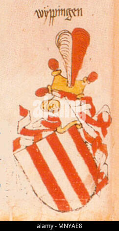 . Ingeram-Codex der ehemaligen Bibliothek Cotta wyppingen freigestellt aus:. 1459. Hans Ingeram und ein sogenanntes Exempla-Master 1276 XIngeram Codex 123 f-Wyppingen Stockfoto