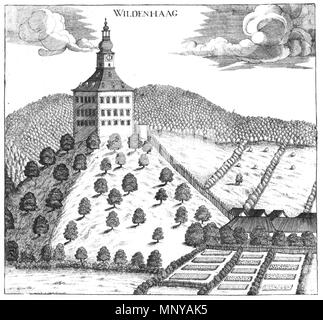 . English: Schloss Wildenhag nach einem Stich von Georg Matthäus Vischer von 1674 Topographia Austriae superioris modernae. 1674. Georg Matthäus Vischer (1628 - 1696) Alternative Namen Georg Mathias Vischer Beschreibung österreichischer Kartograph und Graveur Geburtsdatum / Tod 22. April 1628 vom 13. Dezember 1696 Ort der Geburt / Todes Wenns (Tirol, Südtirol) Linz Authority control: Q 86223 VIAF: 2771891 ISNI: 0000 0000 6659 9394 ULAN: 500091493 NLA: 35852058 GND: 118768646 1258 Wildenhag-neu Stockfoto