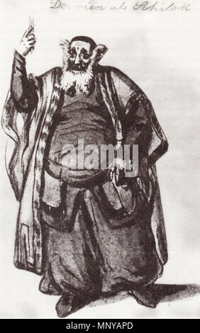 English: Ludwig Devrient als Shylock. 1259 Wilhelm Hensel - Ludwig Devrient - Shylock Stockfoto