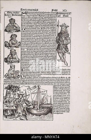 Englisch: Nürnberg Chronik, Seite XLI (recto) 1493. 1259 Wilhelm Pleydenwurff - Nürnberg Chronik, Seite XLI (recto) - WGA 17983 Stockfoto