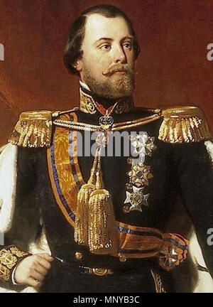 . Englisch: Krönung Portrait von Willem III. der Niederlande. 1849. 1260 Willem III. der Nederlanden Tür Pieneman Ernte 1849 Stockfoto