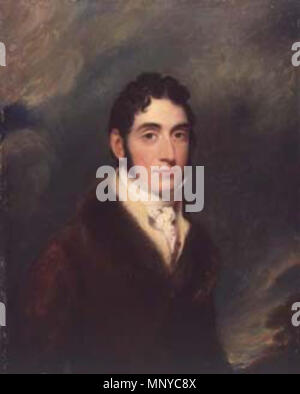 Englisch: William Henry, 3. Baron Lyttelton von frankley. . Englisch: Ein gemaltes Porträt von William Lyttelton, 3. Baron Lyttelton (3. April 1782 bis 30. April 1837), einem englischen Whigs Politiker. Ursprünglich von Sir Thomas Lawrence, die Nationalbibliothek von Australien bis 1849 datiert hat die vorbereitete Pappe von WINSOR & NEWTON, welche die Arbeit unterstützt geliefert zugeschrieben. Es ist daher eine Kopie eines Originals c sein. 1805 - 1810 Portrait von Lawrence, Hagley Hall, Hagley, Worcestershire, England, UK gehangen, und wurde bei einem Brand 1925 zerstört. . Ca. 1849.. 1265 William Henry, 3. Baron Lytt Stockfoto