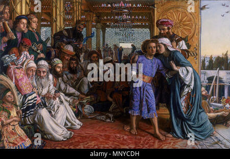 Die Feststellung des Erlösers im Tempel 1860. 1266 William Holman Hunt - Die Feststellung der Retter im Tempel Stockfoto