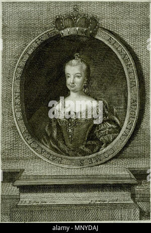 . Englisch: Porträt von Elisabeth Augusta von Sulzbach (1721-1794). ca. 1747-1797. 1270 Wissger nach Kisling - Elisabeth Augusta von Sulzbach Stockfoto