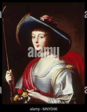 Gerrit van Honthorst (Niederländisch, 1590-1656). "Bildnis einer Dame des Rechnungshofes als Schäferin", Ca. 1628, Öl auf Leinwand. Walters Art Museum (37.2457): Museum Erwerb mit Mitteln, die von den S. und A. S. Fund, 1968 zur Verfügung gestellt. 37.2457 1273 Workshop von Gerrit van Honthorst - Porträt einer Dame des Rechnungshofes als Schäferin - Walters 372457 Stockfoto