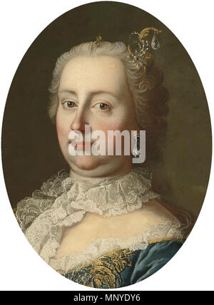 Portrait von Maria Theresia (1717-1780). English: Bildnis der Kaiserin Maria Theresia. Provenienz: aus österreichischem Adelsbesitz. . 18. 1273 Werkstatt von Martin Van Meytens Kaiserin Maria Theresia Stockfoto