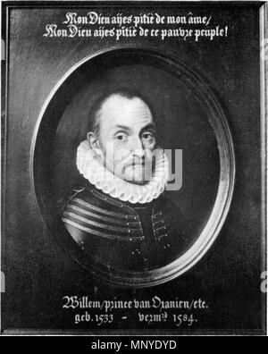 Englisch: Portrait von Willem I (1533-1584), Prinz von Oranien. Nederlands: Portret van Willem I (1533-1584), Prins van Oranje. Alternative Titel: Englisch: Porträt von William die Stille.[1] Nederlands: Portret van Willem de Zwijger.[1] Um 1600 (?). 1273 Workshop von Michiel van Mierevelt 001 Jansz. Stockfoto