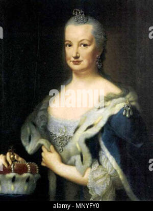 . Englisch: Porträt der Gräfin von der Pfalz Elisabeth Auguste von Pfalz-sulzbach (1721-1794). 18. 1284 Ziesenis, Kreis von - Elisabeth Auguste, kurfürstin von der Pfalz Stockfoto