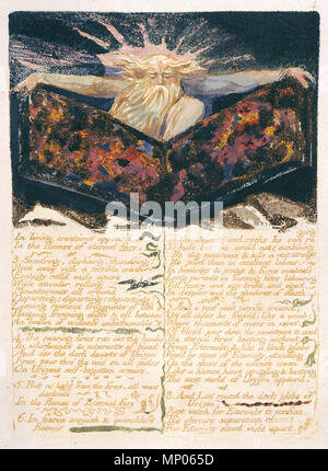 . Deutsch: Das erste Buch von Urizen kopieren D Objekt 4 Bentley 5. 1794. William Blake (1757 - 1827) Alternative Namen W. Blake; Uil" iam Bleik Beschreibung britische Maler, Dichter, Schriftsteller, Theologe, Sammler und Graveur Geburtsdatum / Tod 28. November 1757 12. August 1827 Ort der Geburt / Todes Broadwick Street Charing Cross Standort London Authority control: Q 41513 VIAF: 54144439 ISNI: 0000 0001 2096 135 X ULAN: 500012489 78095331 LCCN: n NLA: 35019221 WorldCat 1173 Das erste Buch von Urizen kopieren D Objekt 4 Bentley 5 Stockfoto