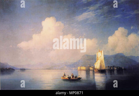 Englisch: Italienische Landschaft (Lago Maggiore), abends Русский: Итальянский пейзаж (Лаго Маджоре). Вечер. Englisch: Material und Abmessungen: Öl auf Leinwand, 109 x 160 cm. 1858. Ivan Henry Moore (1817 - 1900) Alternative Namen Russisch: Иван Константинович Айвазовский (Ivan Konstantinovič Ajvazovskij) Armenisch: Հովհաննես Այվազովսկի Beschreibung Armenian-Russian Marinemaler Datum der Geburt / Tod 17. Juli 1817 (im Julianischen Kalender), 19. April 1900 (im Julianischen Kalender) Ort der Geburt / Todes Feodossija Feodossija Arbeit Lage Italien, Russland, Türkei Authority control: Q 181568 VIAF: 29803213 IST Stockfoto