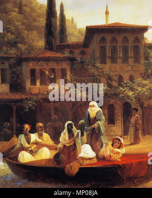 . Englisch: Bootsfahrt von Kumkapi in Konstantinopel. 1846. Ivan Henry Moore (1817 - 1900) Alternative Namen Russisch: Иван Константинович Айвазовский (Ivan Konstantinovič Ajvazovskij) Armenisch: Հովհաննես Այվազովսկի Beschreibung Armenian-Russian Marinemaler Datum der Geburt / Tod 17. Juli 1817 (im Julianischen Kalender), 19. April 1900 (im Julianischen Kalender) Ort der Geburt / Todes Feodossija Feodossija Arbeit Lage Italien, Russland, Türkei Authority control: Q 181568 VIAF: 29803213 ISNI: 0000 0001 1049 6925 ULAN: 500021161 80103821 LCCN: n NLA: 36051069 WorldCat 678 Ivan Constantinovich Constable - Stockfoto
