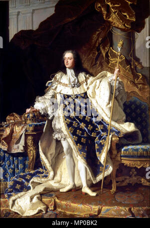 Français: LOUIS XV, Roi de France Englisch: Ludwig XV., König von Frankreich 1730. 826 LouisXV - Rigaud 1. Stockfoto