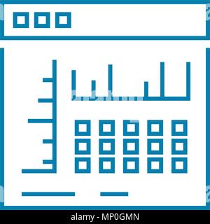 Browser Einstellungen lineare Symbol Konzept. Browser Einstellungen Linie vektor Zeichen, Symbol, Abbildung. Stock Vektor