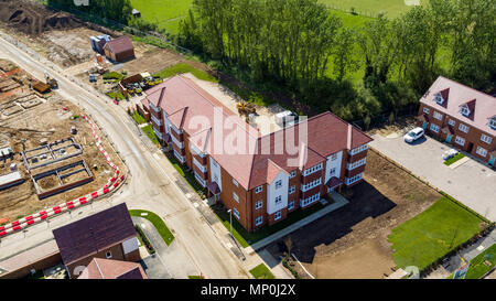 Luftaufnahmen von Redrow Wohnungen Entwicklung - Manor Park, im Rainham, Kent, Großbritannien Stockfoto