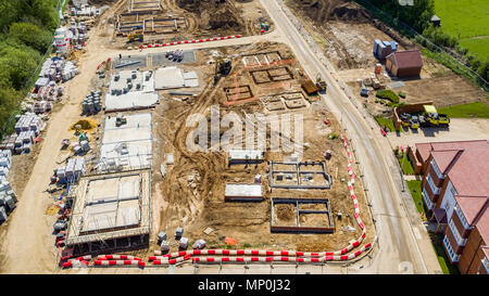 Luftaufnahmen von Redrow Wohnungen Entwicklung - Manor Park, im Rainham, Kent, Großbritannien Stockfoto