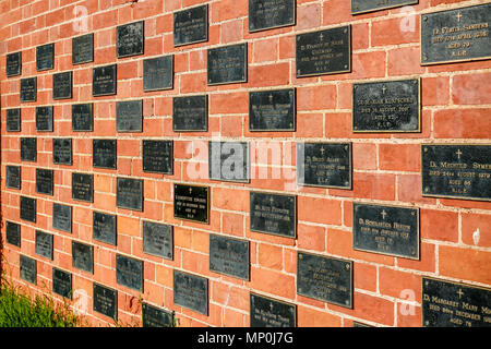 Die Gedenkstätte Grabstätte bei Stanbrook Abbey, Worcestershire Stockfoto