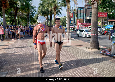 Fun Run und bunte Konkurrenten, Pattaya, Thailand, 2018 Stockfoto