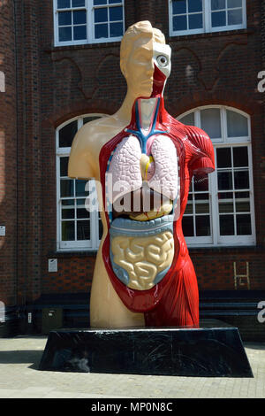 Damien Hirst Skulptur 'Lied' auf temporäre Anzeige in St. Georges Street außerhalb der Norwich Universität der Künste, Norwich, Norfolk, Großbritannien Stockfoto