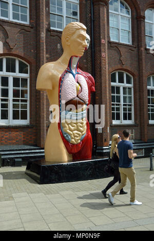 Damien Hirst Skulptur 'Lied' auf temporäre Anzeige in St. Georges Street außerhalb der Norwich Universität der Künste, Norwich, Norfolk, Großbritannien Stockfoto