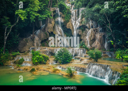 Guang Xi fällt in Luang Prabang Laos Stockfoto