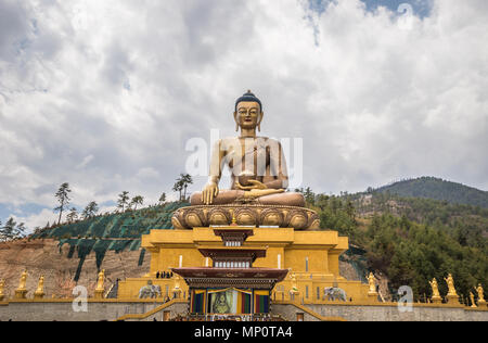 Die riesigen Bhuddha in Bhutan Stockfoto