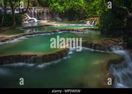 Guang Xi fällt in Luang Prabang Laos Stockfoto