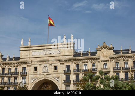 SANTANDER, SPANIEN - 29. SEPTEMBER 2017: Hauptsitz von Banco Santander in Santander, Spanien Stockfoto
