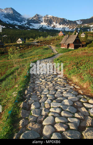 Am frühen Morgen in Gasienicowa Tal, Frühling, Tatra, Polen Stockfoto