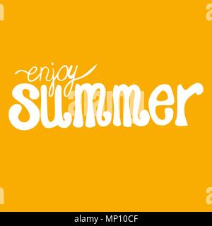 Vektor Hand schriftliche Sommer Schriftzug - Sommer genießen Stock Vektor