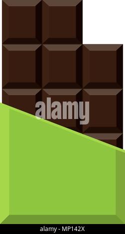 Realistische Schokolade auf weißem Hintergrund. Verpackung. Mock up. Vector Illustration. Stock Vektor