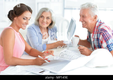 Gruppe von Architekten Stockfoto