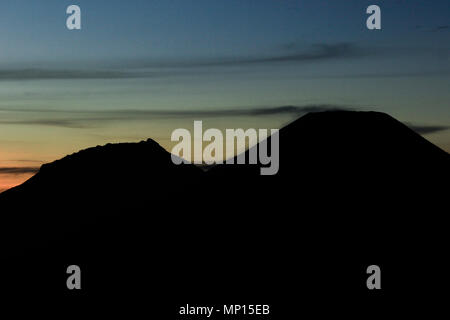 Die dieng Plateau und prau Berg ist eines der schönsten Reiseziele in Central Java, Indonesien Stockfoto