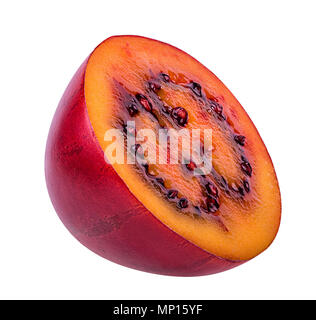 Tamarillo isoliert auf weißem Hintergrund Stockfoto