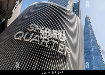 Shard Viertel von London Bridge mit dem Shard im Hintergrund Stockfoto