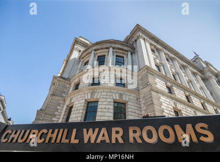 Imperial War Museum Churchill War Rooms, Westminster in London. Stockfoto