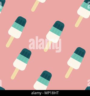 Vector Illustration von süßen Eis nahtlose Muster. Stock Vektor