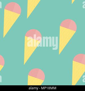 Vector Illustration von süßen Eis nahtlose Muster. Stock Vektor