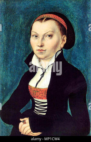 Martin Luthers Frau Katharina von Bora, von Lucas Cranach dem Älteren, 1526 Stockfoto