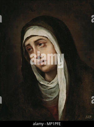 La Dolorosa. Español: La Obra Vertreter a la Virgen María Madre de Jesucristo, en actitud Dolorosa. . Zwischen ca. 1660 und ca. 1670. 783 La Dolorosa (Murillo) Stockfoto