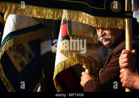 20. Mai 2018, Deutschland, Augsburg: Vertreter der verschiedenen Sudetendeutsche Verbände auf der Bühne. Foto: Karl-Josef Hildenbrand/dpa Quelle: dpa Picture alliance/Alamy leben Nachrichten Stockfoto