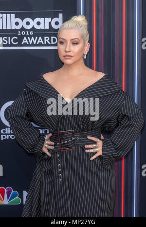 Las Vegas, NV, USA. 20 Mai, 2018. Christina Aguilera an der Billboard Music Awards 2018 im MGM Grand Garden Arena in Las Vegas, Nevada am 20. Mai 2018. Credit: Damairs Carter/Medien Punch/Alamy leben Nachrichten Stockfoto