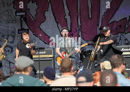 Montreal, Kanada. 20 Mai, 2018. Kman & Die 45 s Credit: Richard prudhomme/Alamy leben Nachrichten Stockfoto