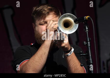 Montreal, Kanada. 20 Mai, 2018. Kman & Die 45 s Credit: Richard prudhomme/Alamy leben Nachrichten Stockfoto