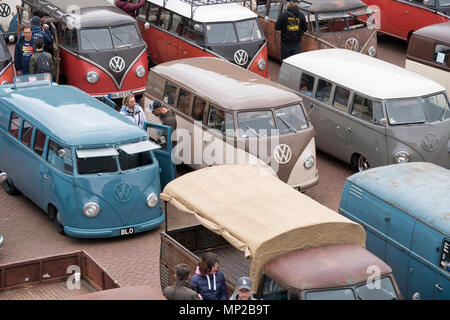 Vintage, retro Volkswagen VW Transorters Stockfoto