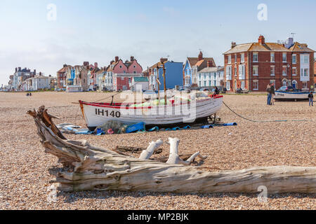 Blick entlang der Küste aldeburgh Suffolk UK Stockfoto