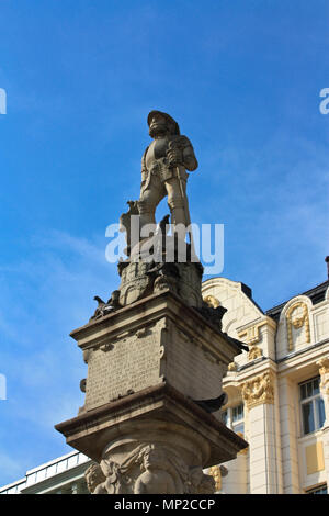 Roland Statue auf dem Roland Brunnen in Bratislava. Stockfoto