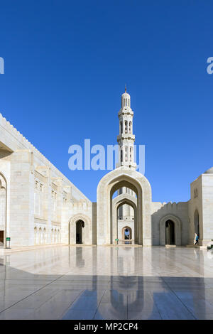 Sultan Qaboos Grand Mosque in Muscat, Oman Stockfoto