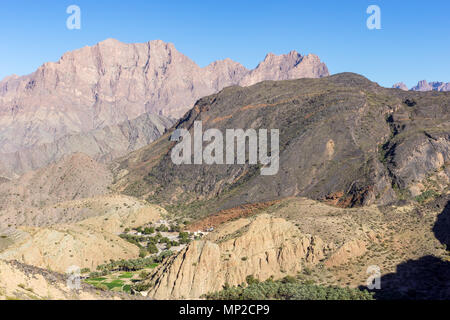 Berge von Wadi Bani Awf - Oman Stockfoto