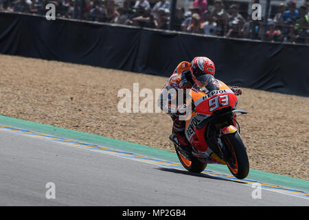 Le Mans, Frankreich. 20 Mai, 2018. Marc Marquez (Repsol Honda) während des Rennens Credit: Gaetano Piazzolla/Pacific Press/Alamy leben Nachrichten Stockfoto